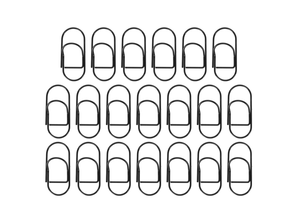 20 Clip De Papel Fancy Grandes De Plástico Negro Lindos Para Hogar Escuela Oficina