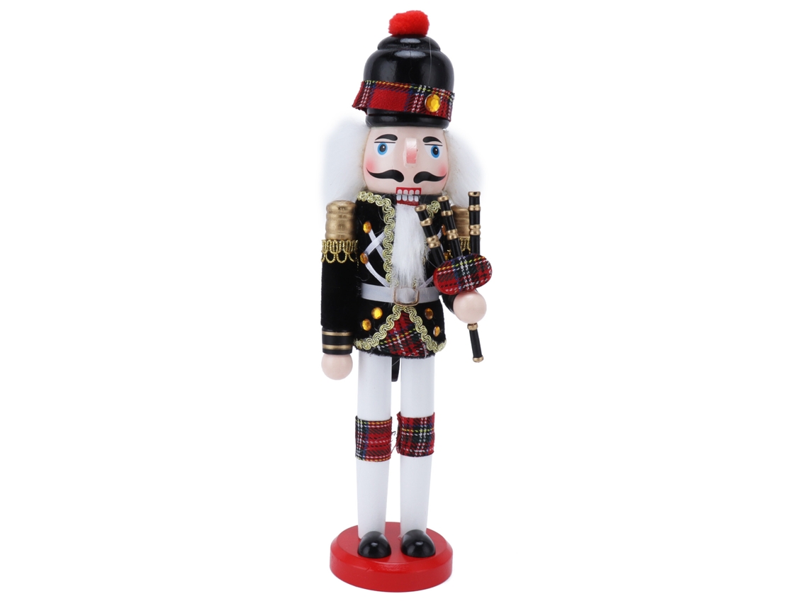 Muñeco Soldado Cascanueces Marioneta Madera Manual Navidad Decoración Ornamento 1410a