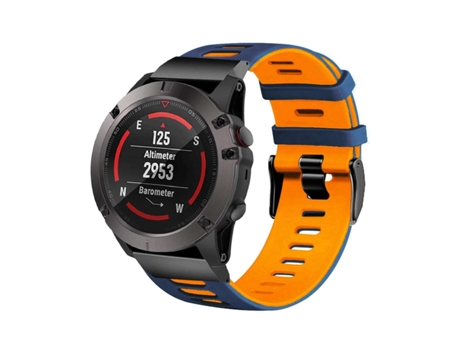 Correa para Garmin Fenix 5X Azul y Naranja