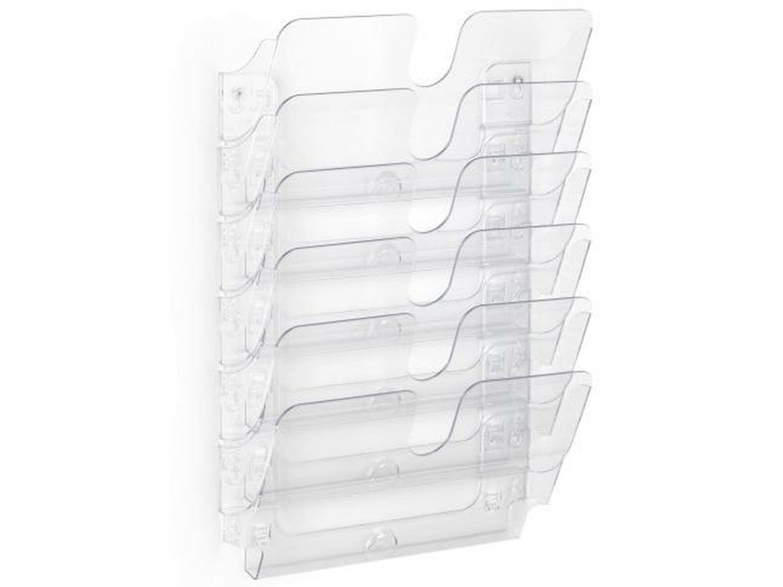 Expositor DURABLE FLEXIPLUS Mural Plástico 75x34x10 cm Transparente A4