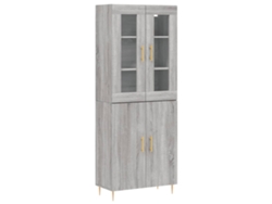 Maison Exclusive - Aparador Alto Madera Contrachapada Gris Sonoma 69,5x34x180 Cm