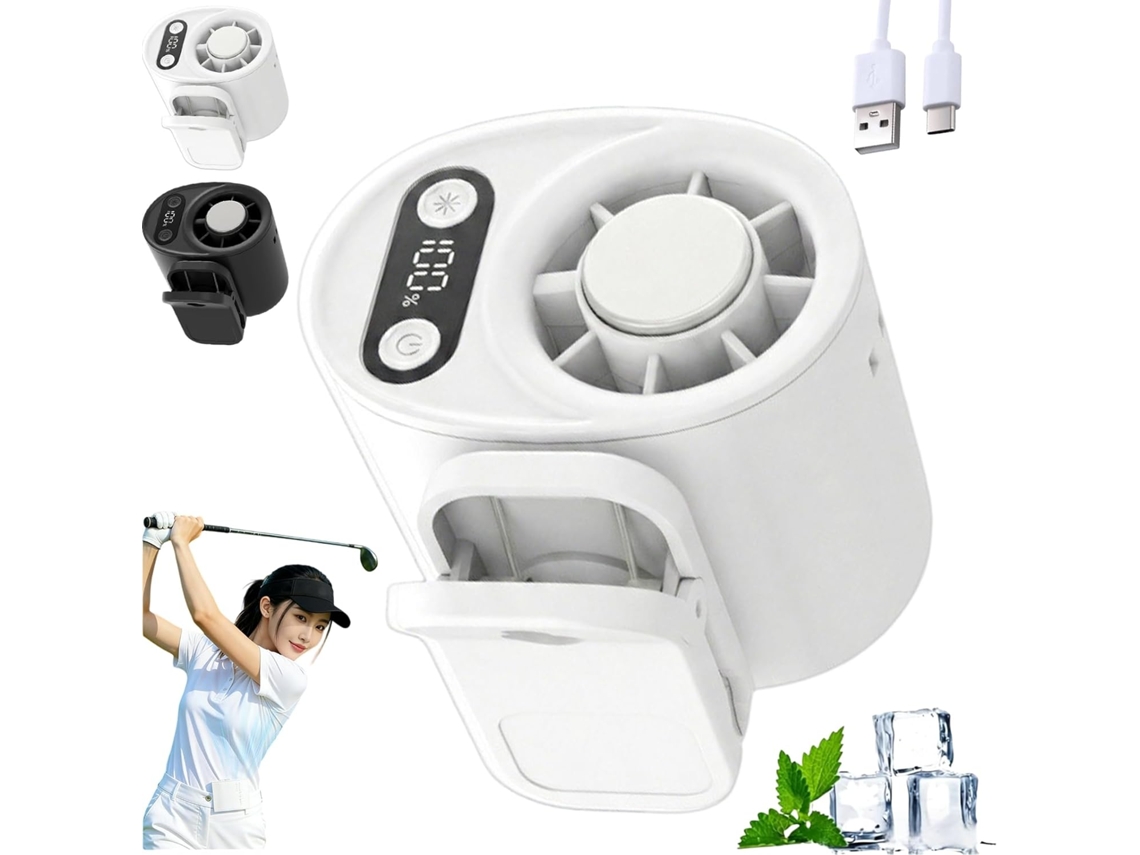 Ventilador Portátil De Cinturón Henten Home Con Refrigeración Superconductora Ajustable En 100 Niveles - Blanco