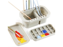 Pincel Y Paleta De Pintura Multifuncionales Con Soporte Y Recipiente Para Pintura.