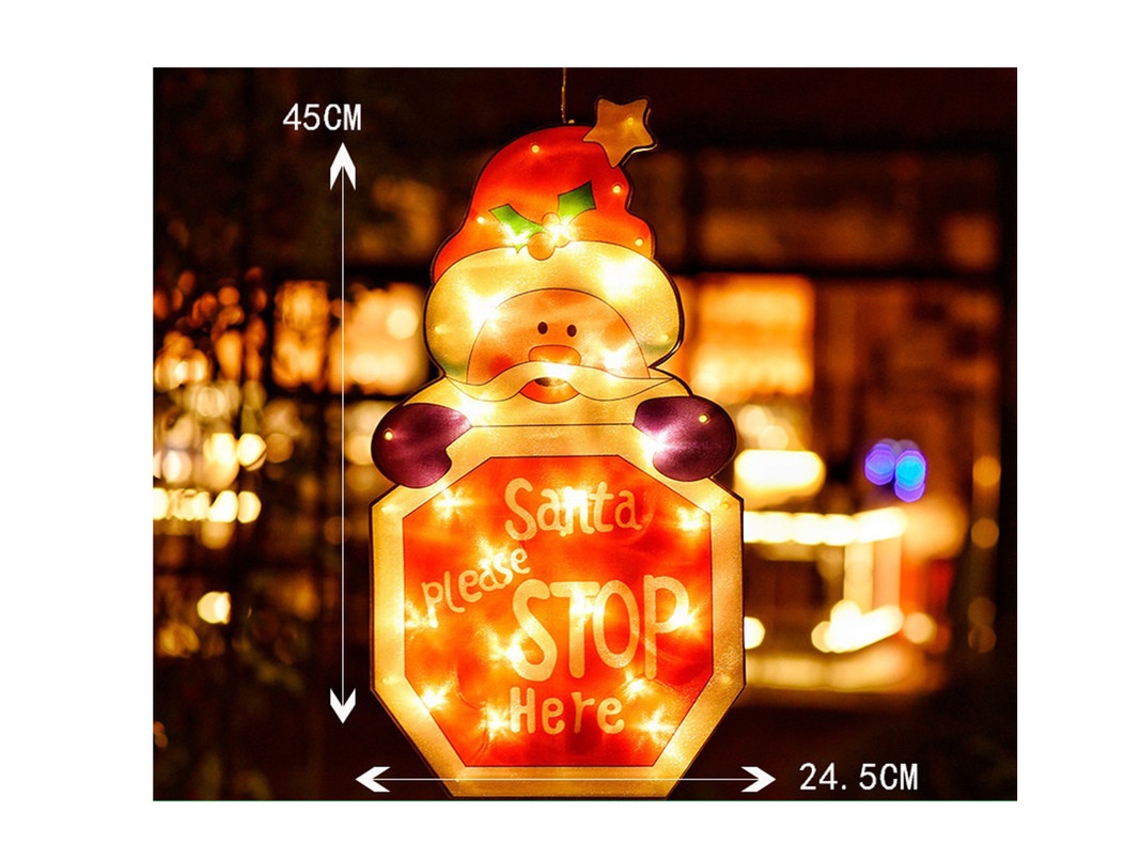 Luz navideña con ventosa Luz decorativa para ventanas Luz navideña KH2023