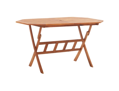 MAISON EXCLUSIVE Mesa de jardín plegable madera maciza de acacia 135x85x75 cm