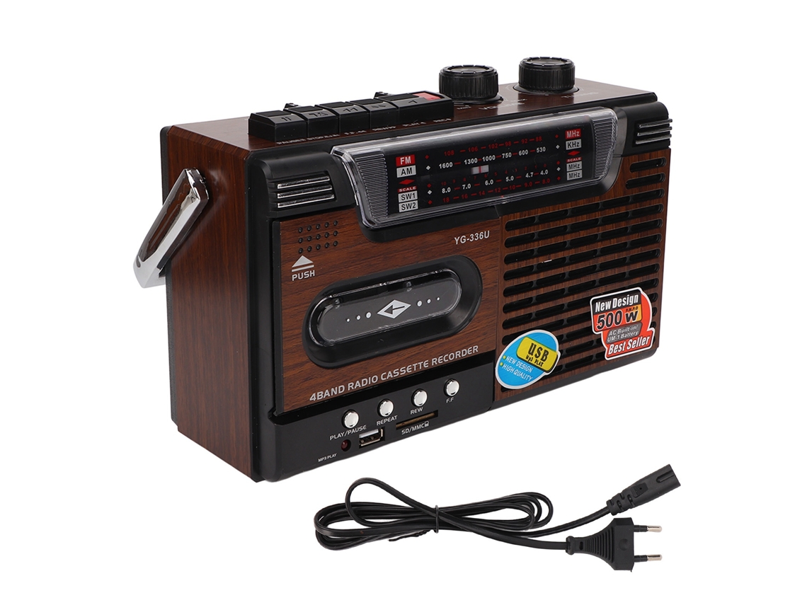 Player De Cassetes Com Rádio Am Fm Sinal Forte Sem Ruído Suporta Cartão De Memória E Usb Portátil Gravador Plugue Eu 220v