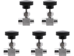 Válvula De Aguja Ajustable 5x Con Rosca Macho De 1/4 De Pulgada, Acero Inoxidable 304, Control De Flujo Y Tope.