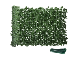 Seto Artificial Enrollable 3x1 M Hojas Uv Privacidad Verde