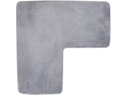 Alfombrilla de baño en forma de L, cómoda, fabricada con tejido de forro polar de coral suave, absorbente y antideslizante, de secado lento.