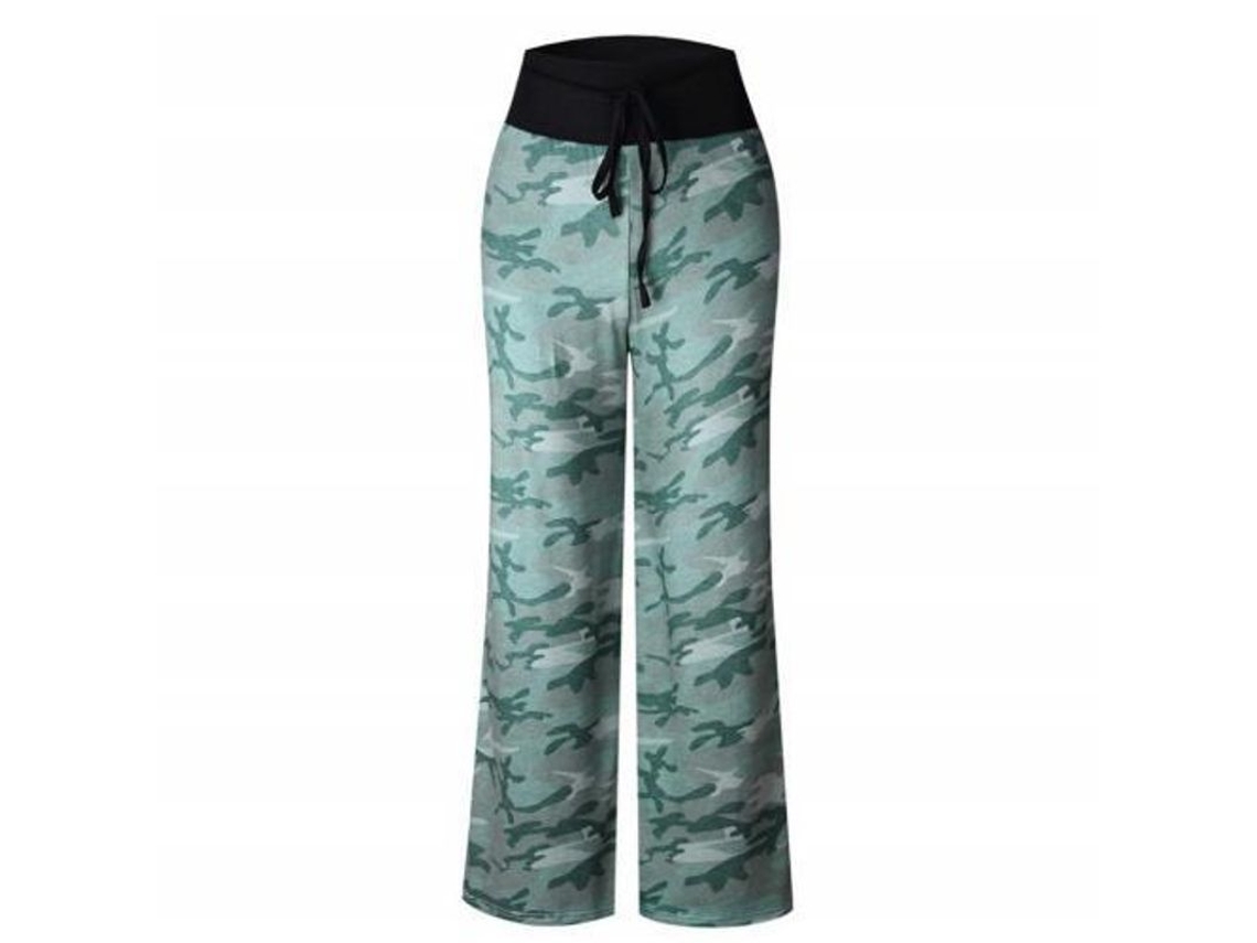 Pantalones Palazzo Cómodos Para Mujer Con Estampado Floral Y Elastano.