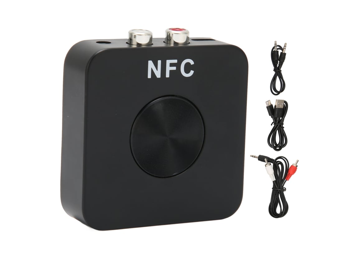 Adaptador De Áudio Sem Fio Nfc Bluetooth 5.0 Receptor E Transmissor Aux Para Carro E Casa Com Chamadas Hands Free