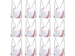 Juego De 12 Bolsas Deportivas Con Cordón Para Exteriores Con Temática De Béisbol Y Natación.