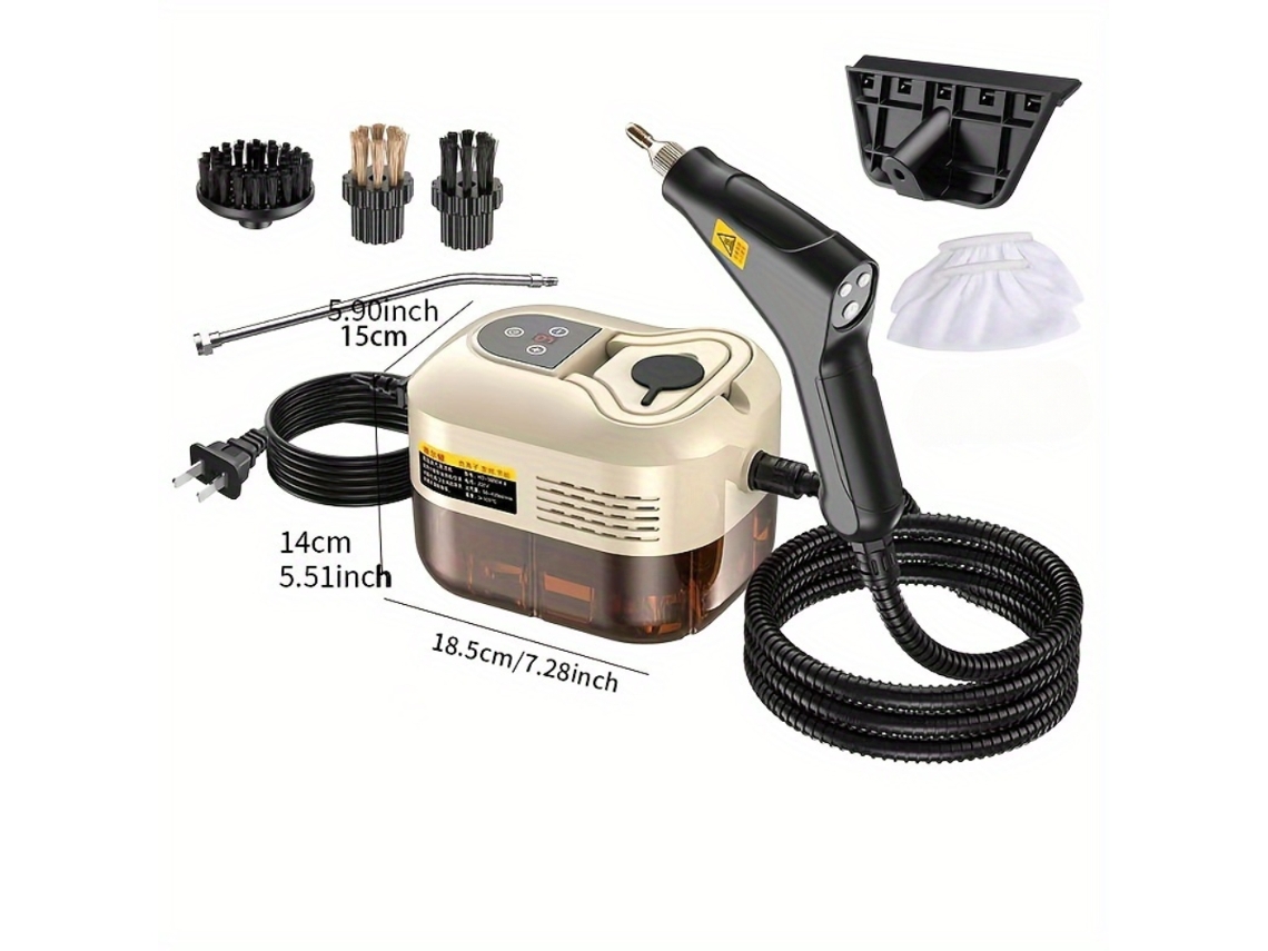 Limpiador a vapor de alta temperatura y alta presión apto para la limpieza de cocinas y coches Beige Cuich