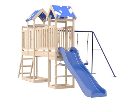 Parque Infantil De Exterior VIDAXL Marrón Madera