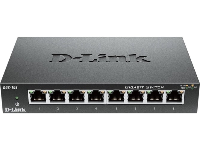 Switch Gigabit de 8 puertos D-LINK DGS-108
