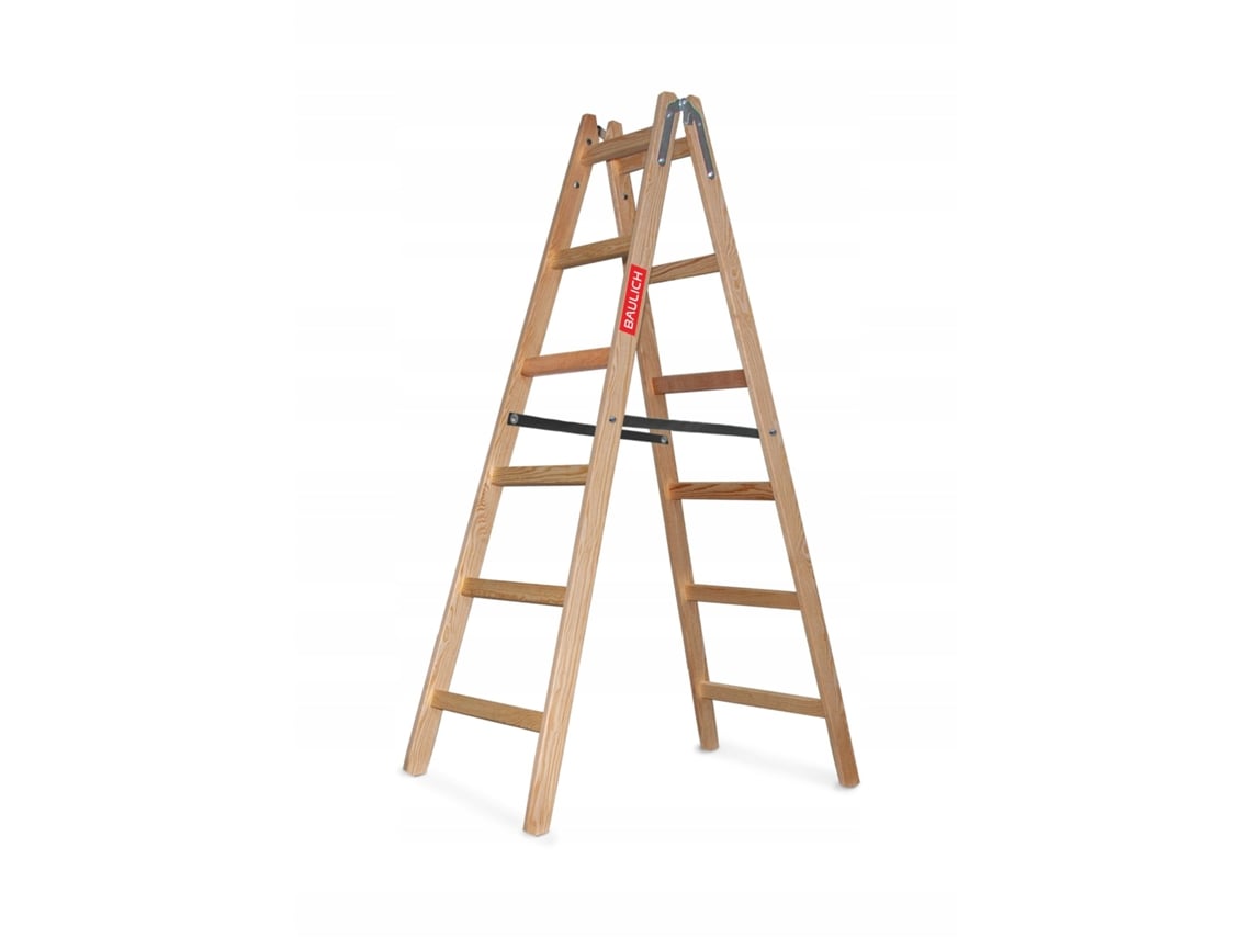 Escalera De Madera 2x6, De Doble Cara, Extensible, Baulich