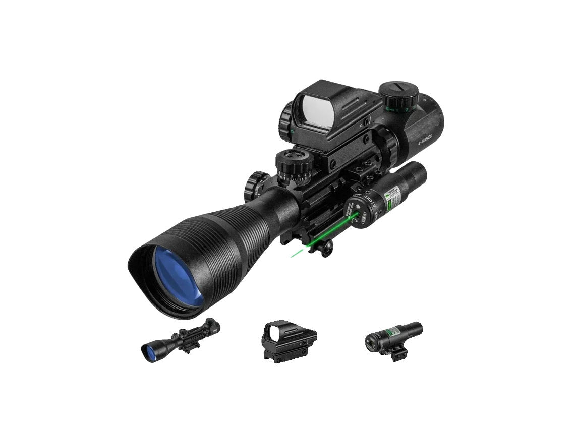 VPMKP - Mira telescópica para rifle con retícula iluminada y ajuste de enfoque lateral 41250 Verde OEM