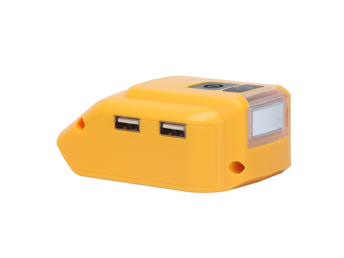 Adaptador/fuente De Alimentación Con Convertidor De Batería, Luz Led Y 2 Puertos Usb Para Dcb127 Dc12v