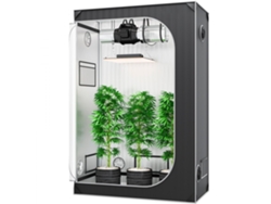 Armario de cultivo interior de 122 x 61 x 183 cm con estructura de acero, tejido Mylar y accesorios Tekmaquinas