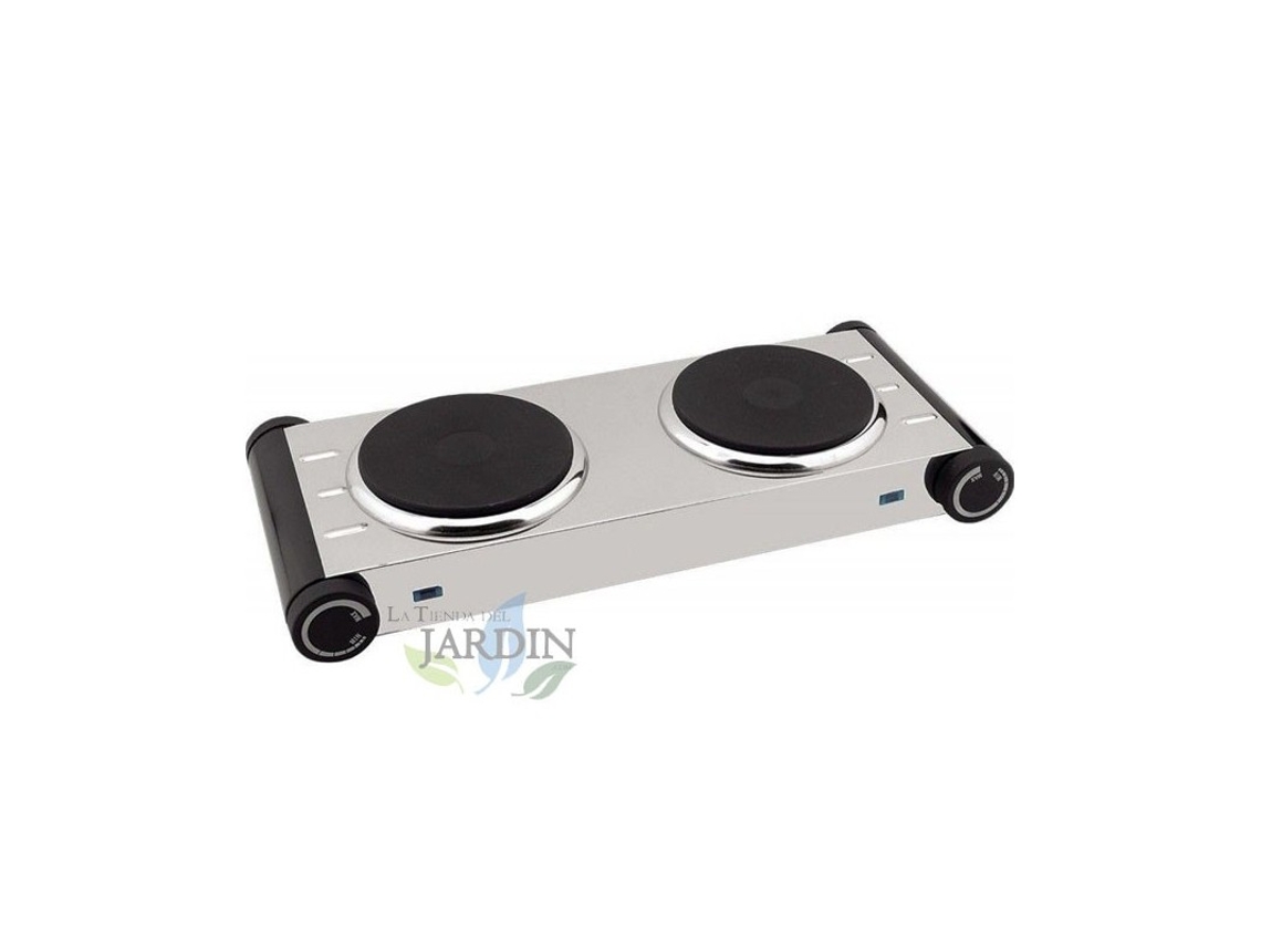 Cocina Portátil SUINGA 2 Quemadores Inoxidable 50X29 Cm