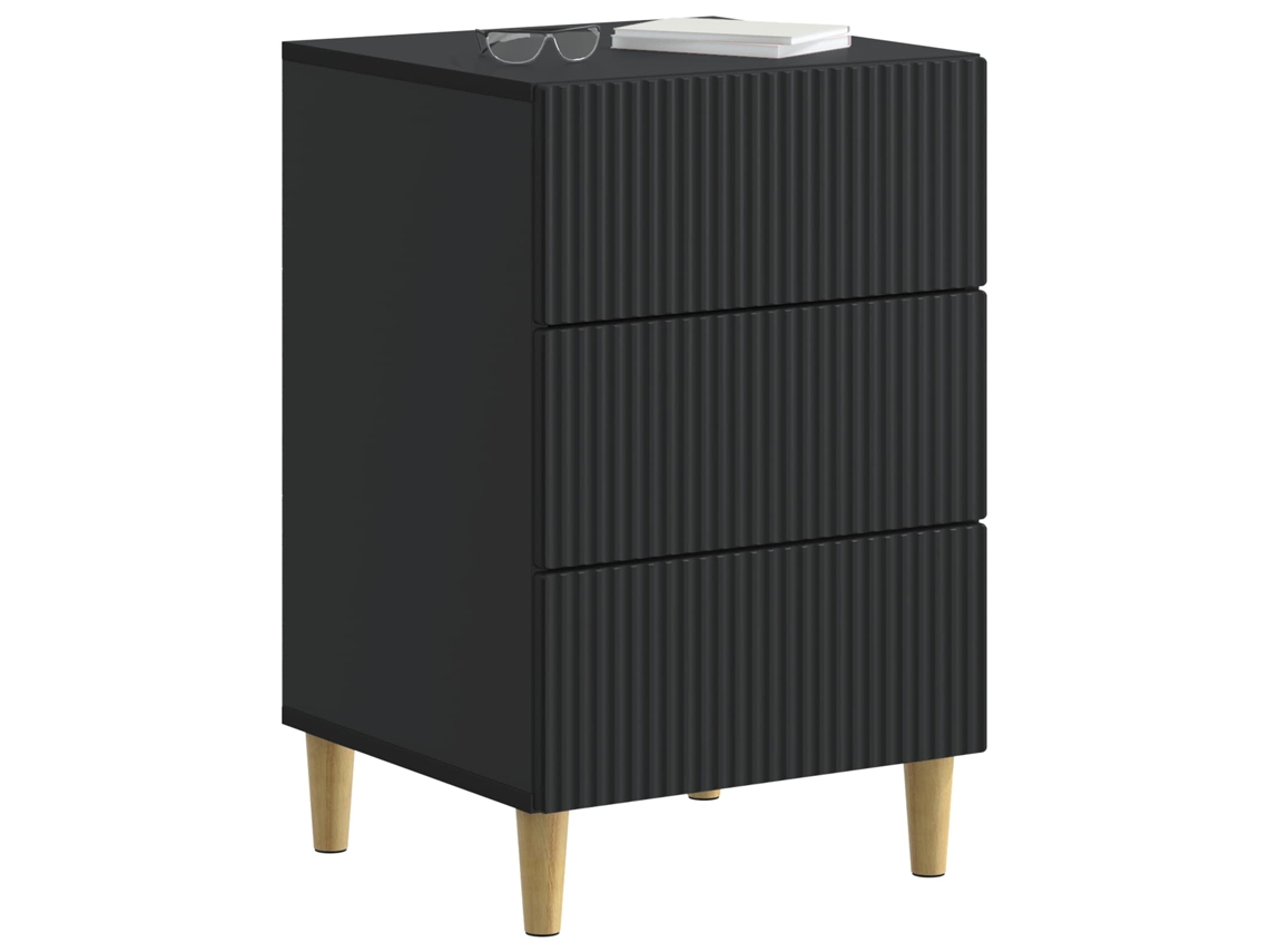 Maison Exclusive - Armario De Noche Negro 43 X 41 X 66,5 Cm Madera De Ingeniería
