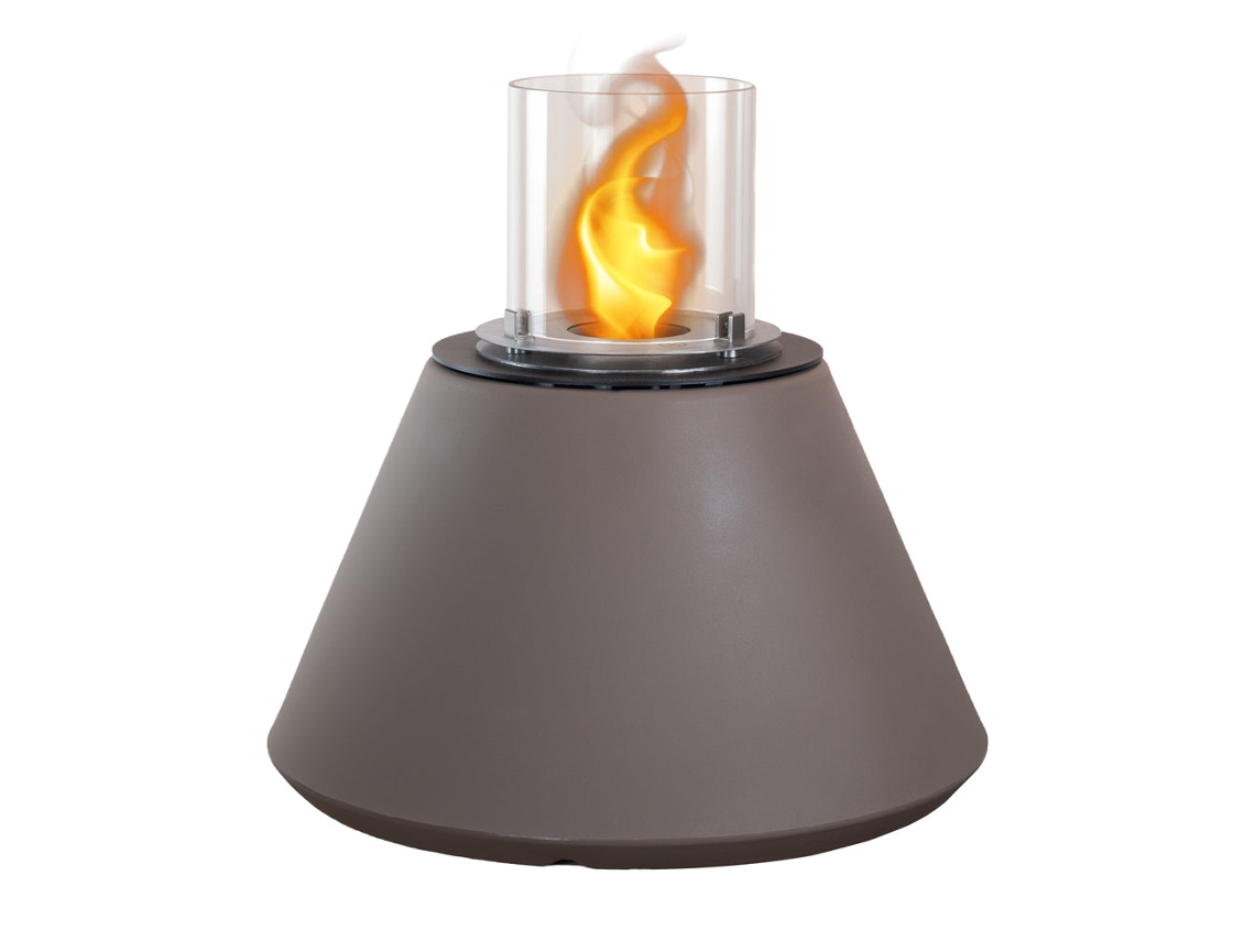 Chimenea de bioetanol Stromboli Tortora, brasero de suelo para uso interior y exterior, diámetro 60 x altura 56