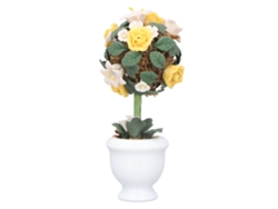 Hortensia Miniatura De Arcilla A Escala 1:12, Accesorio De Jardín Para Casa De Muñecas.
