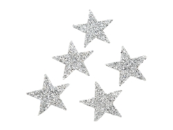 5 Parches Termoadhesivos De Estrella De 6 Cm, Resina Cristalina Brillante, Accesorios De Ropa Para Manualidades.