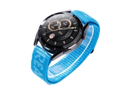 Bracelete Para Huawei Watch Gt 6 Pro - Nylon Esportivo - Fecho De Velcro Azul