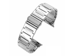Correa de acero inoxidable escalonada plateada XIAOMOYU para Apple Watch (46/49/45/44 mm)