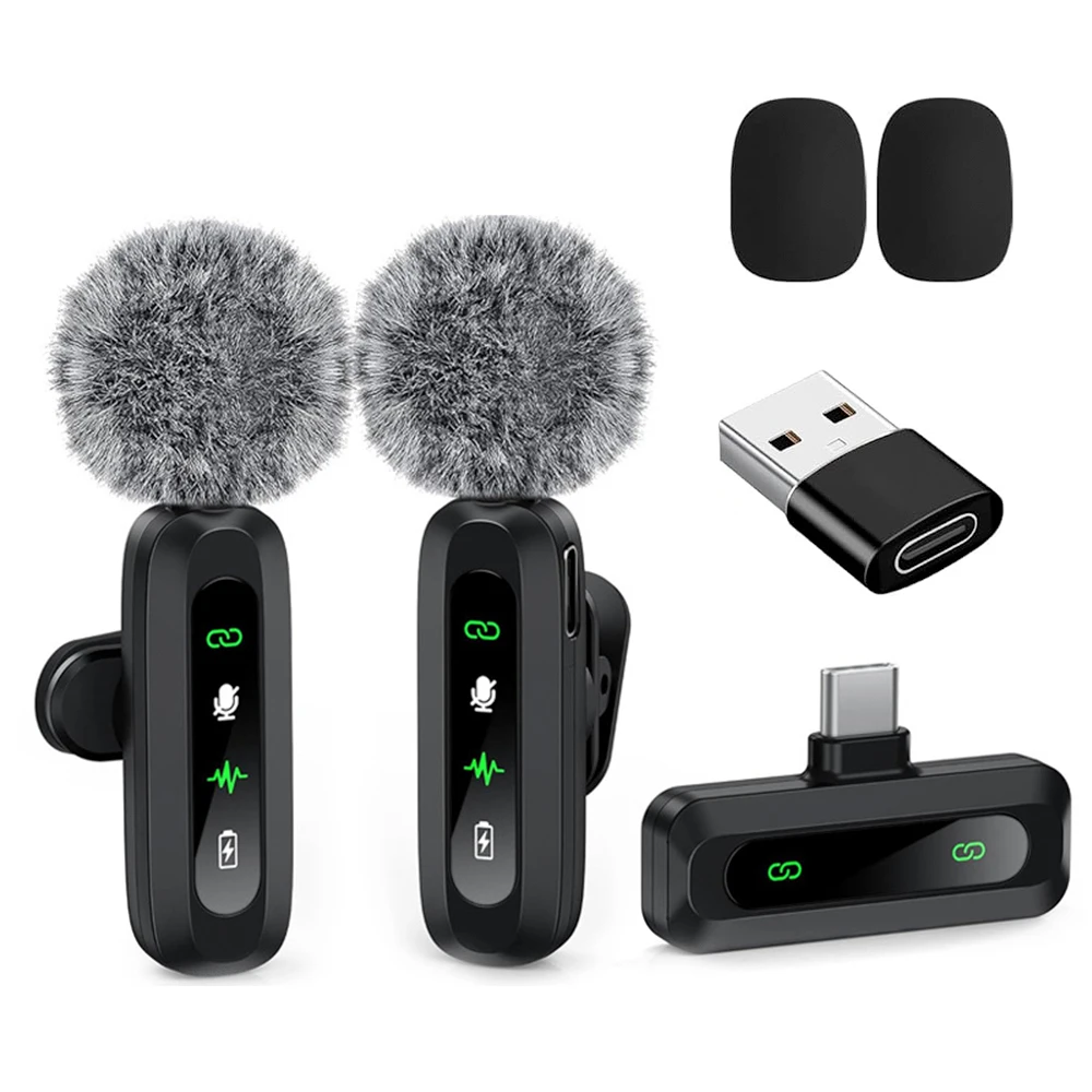 (convertidor Usb) Micrófono De Solapa Inalámbrico, Adecuado Para Transmisión En Vivo Y Grabación De Audio/video.