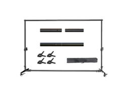 Soporte para fondos fotográficos, con ruedas móviles, altura ajustable, 2x3 m