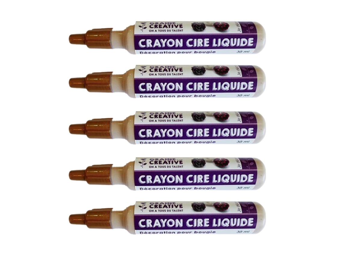 5 lápices de cera líquida para vela - Dorado GRAINE CRÉATIVE