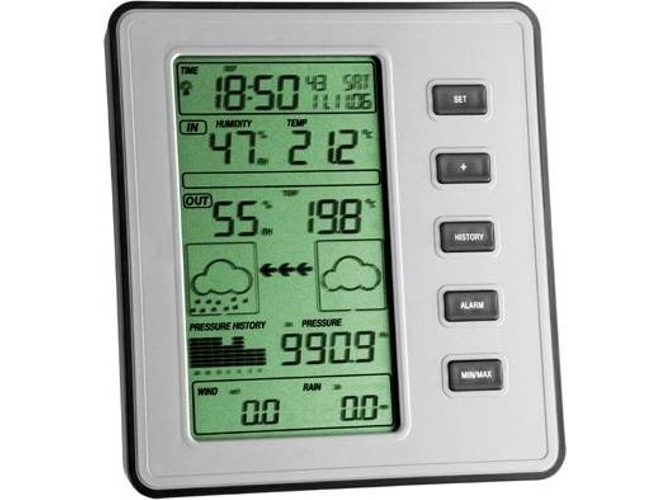 Estación meteorológica digital TFA-DOSTMANN 35.1077 plateado