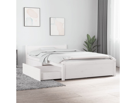 MAISON EXCLUSIVE Estructura de cama con cajones 90X200 cm blanco