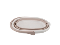 Cubo Plegable De Pp Duradero De Gran Capacidad Para Escobas, Ideal Para Lavar Coches Y Casas, Color Caqui.