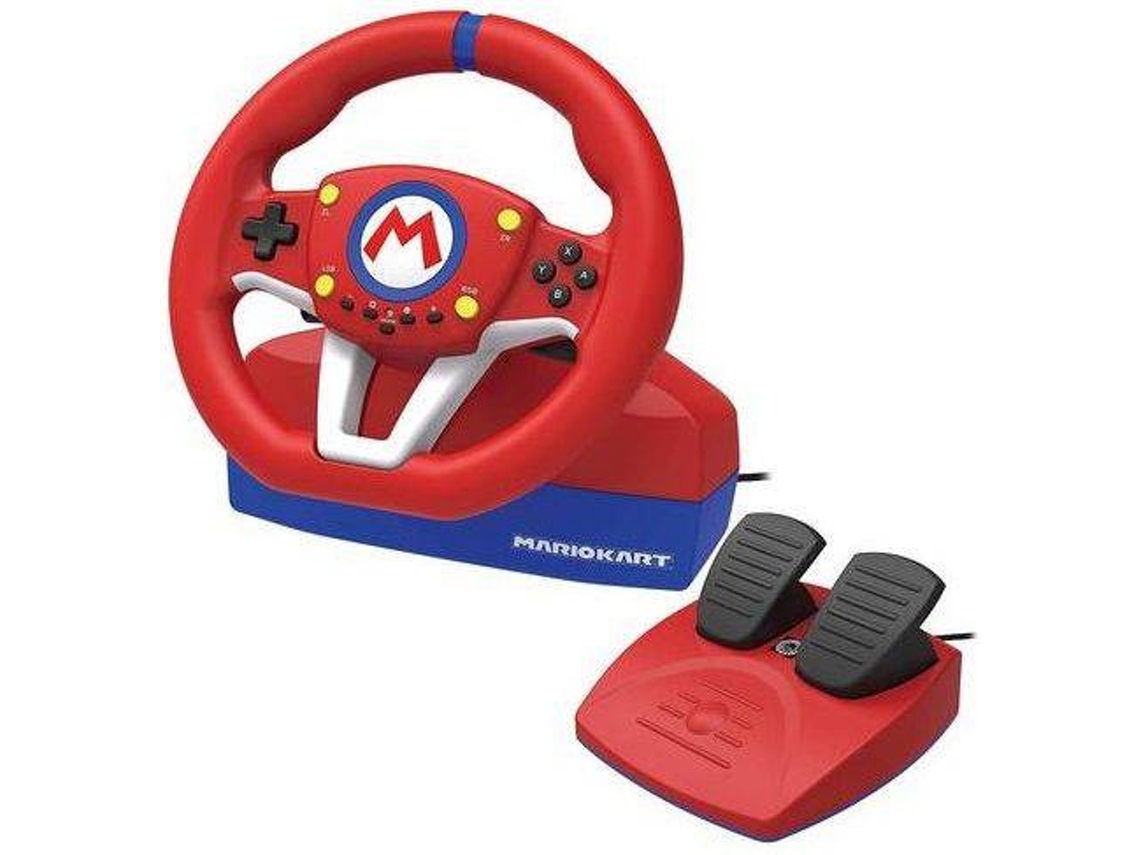 Volante + Pedales HORI Mario Kart Racing Wheel Pro (Nintendo Switch - Rojo)
