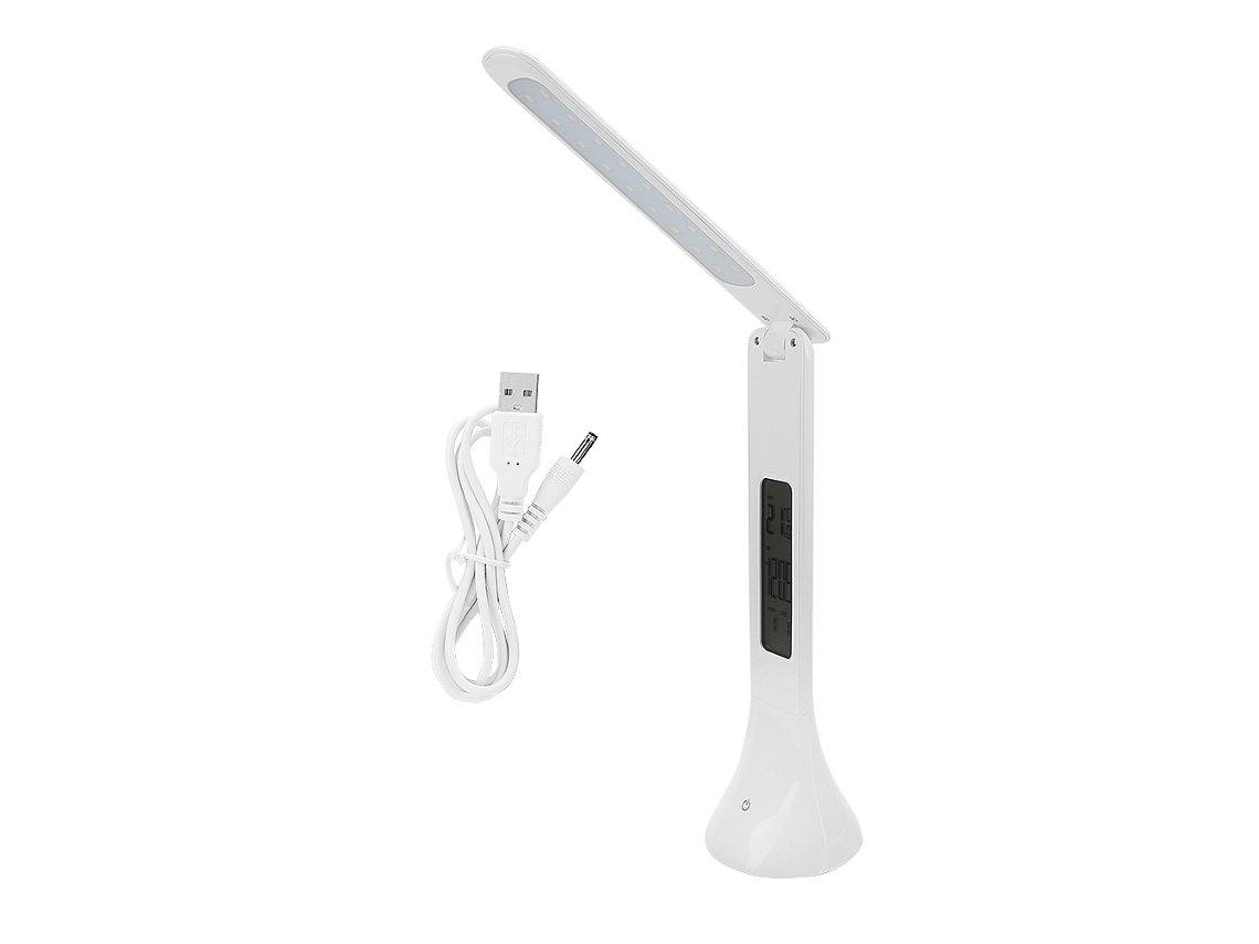 JILLIOPER Lámpara de escritorio recargable con pilas, portátil y plegable, LED, que protege los ojos para el hogar, la oficina y viajes (brillo ajustable).