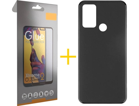 Kit Funda + Protector de Pantalla Oppo A53s SKYHE Full Liso (Negro)