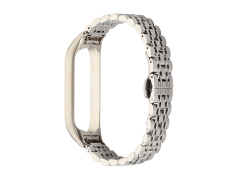 Correa de reloj inteligente para Xiaomi Mi Band 6/5 Seven Beads Acero inoxidable (Plata)