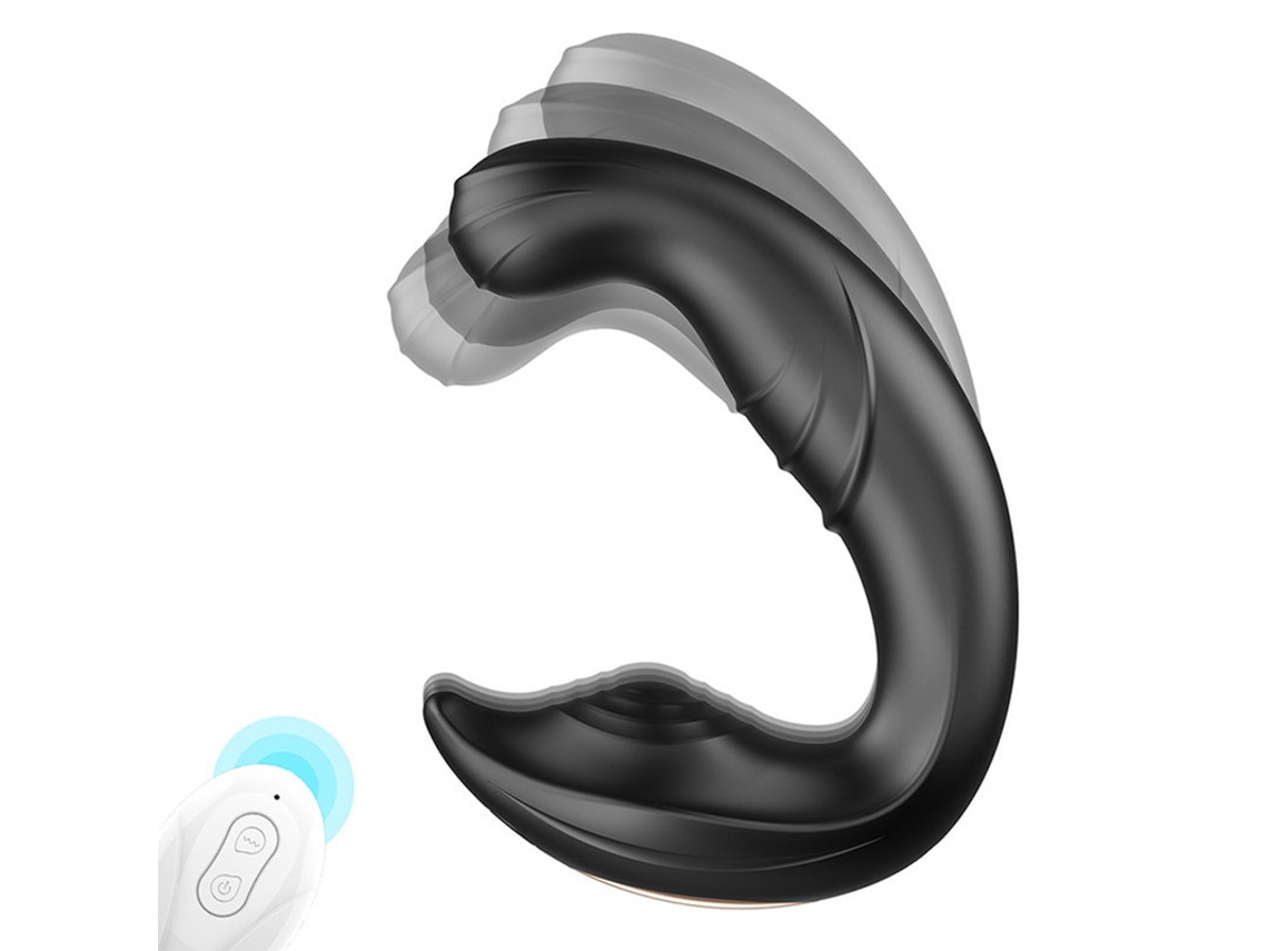 Vibrador Porttil Con Control Remoto Inalmbrico Con 10 Modos Para Mujeres (negro)