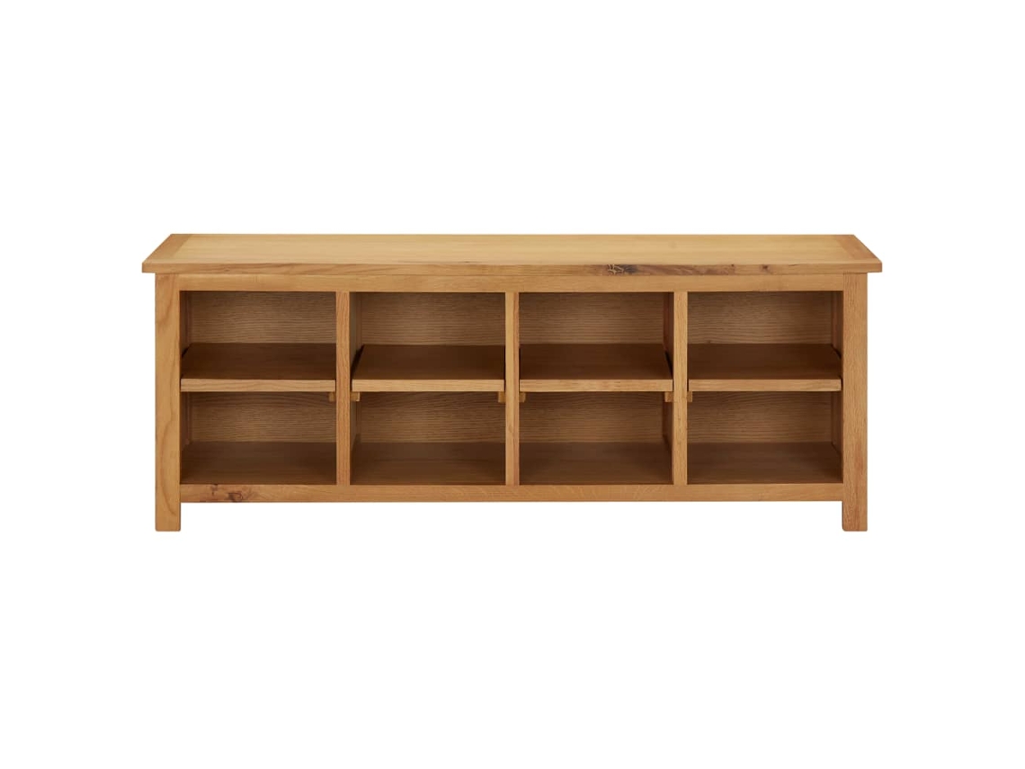 Mueble Zapatero | Zapatero De Madera Maciza De Roble 114x37x45 Cm