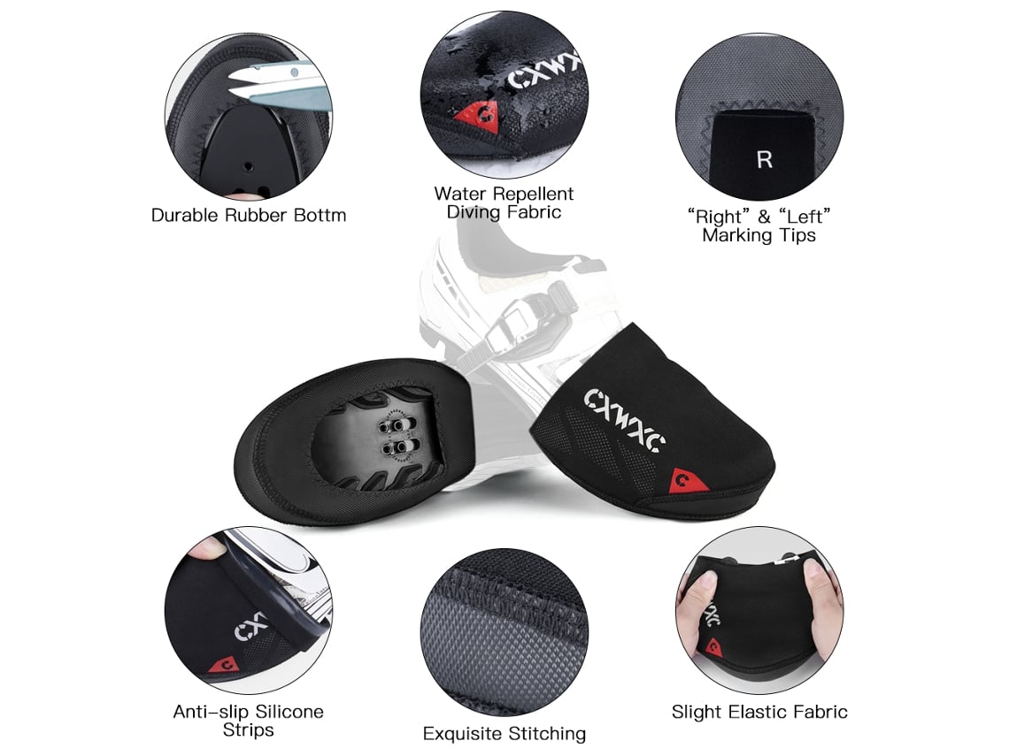 Capas De Ponta Para Sapatos De Ciclismo Mtb E Road Bike Homem Mulher Impermeáveis Reutilizáveis