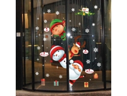 Adhesivo Navideño De Vinilo Removible Para Ventanas, Paredes, Puertas Y Murales.