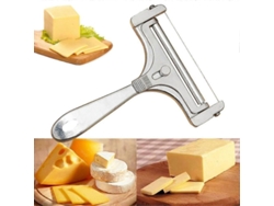 Cortador De Queso Ajustable De Acero Inoxidable Con Mango Ergonómico Para Quesos Blando Y Duro, Fácil De Limpiar Y Almacenar Plata Brillante