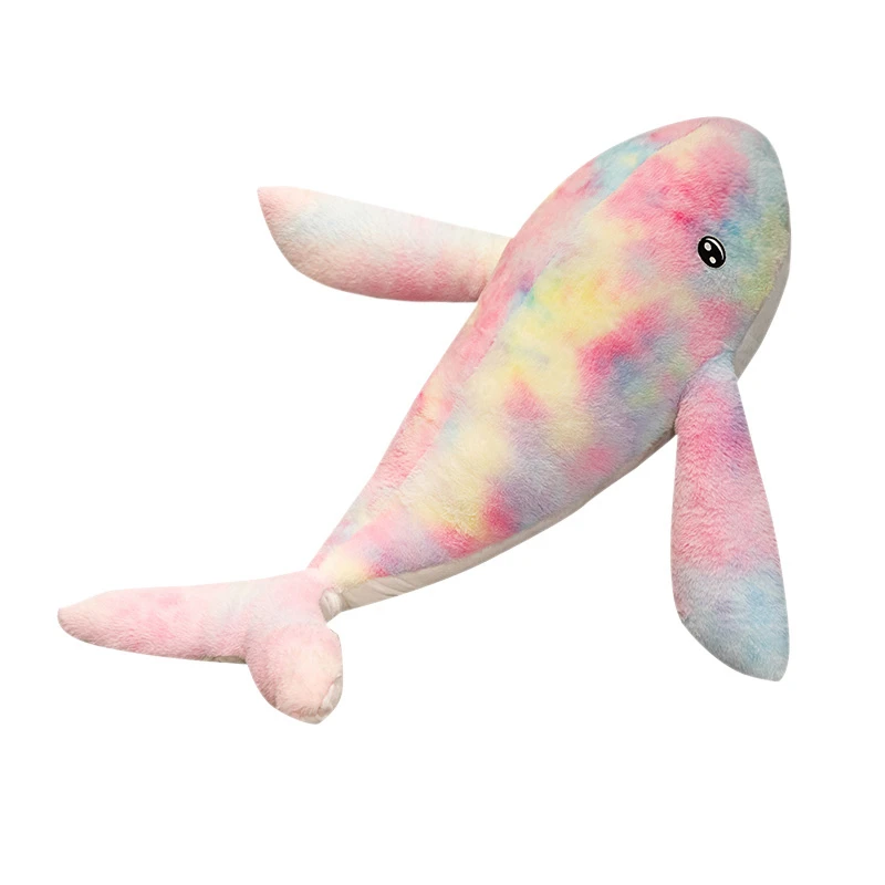 Precioso peluche gigante de ballena, almohada suave para muñeca MDUG (colorido, 100 cm)