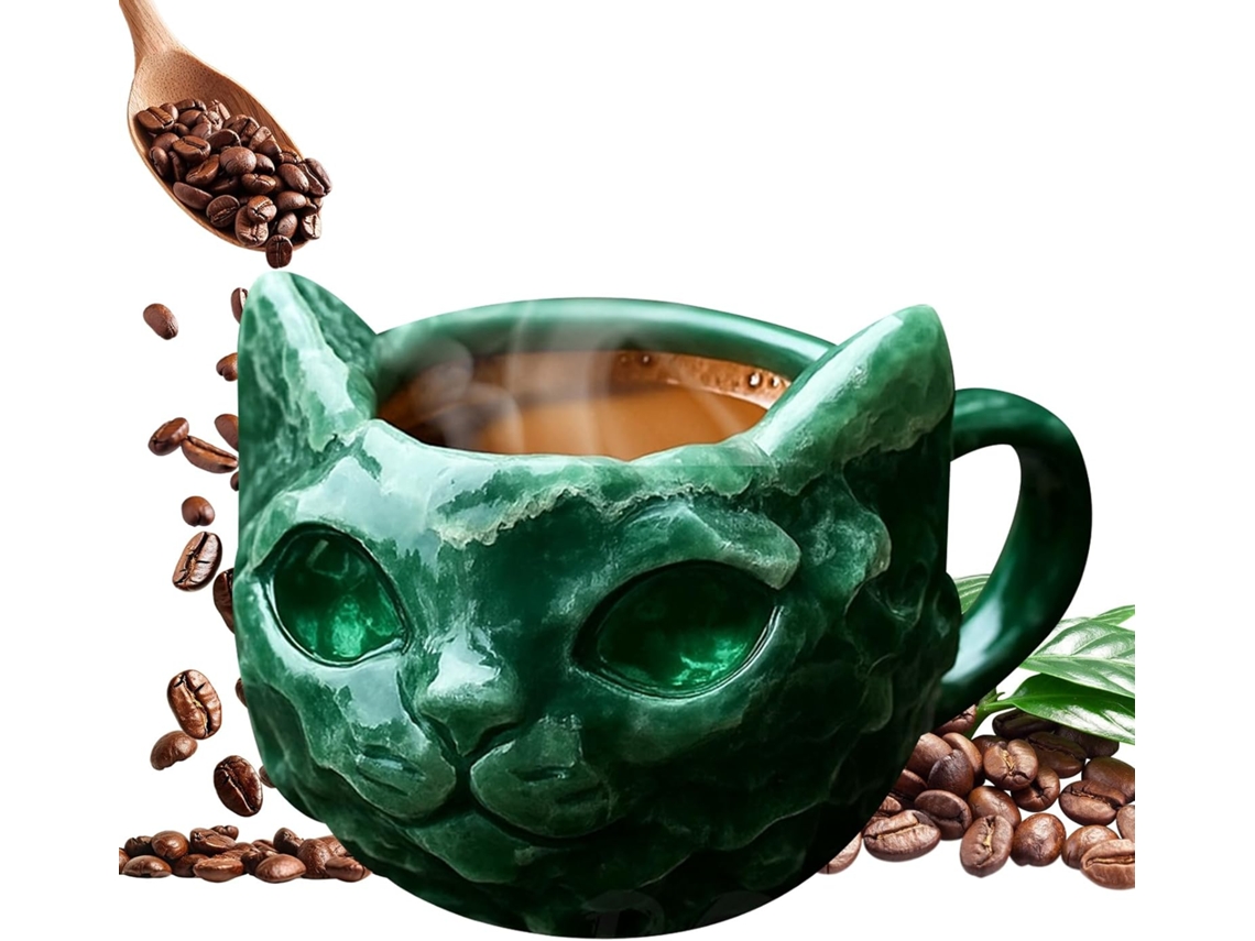 Copos De Café Mineral, Recipiente Para Bebidas Em Formato De Gato
