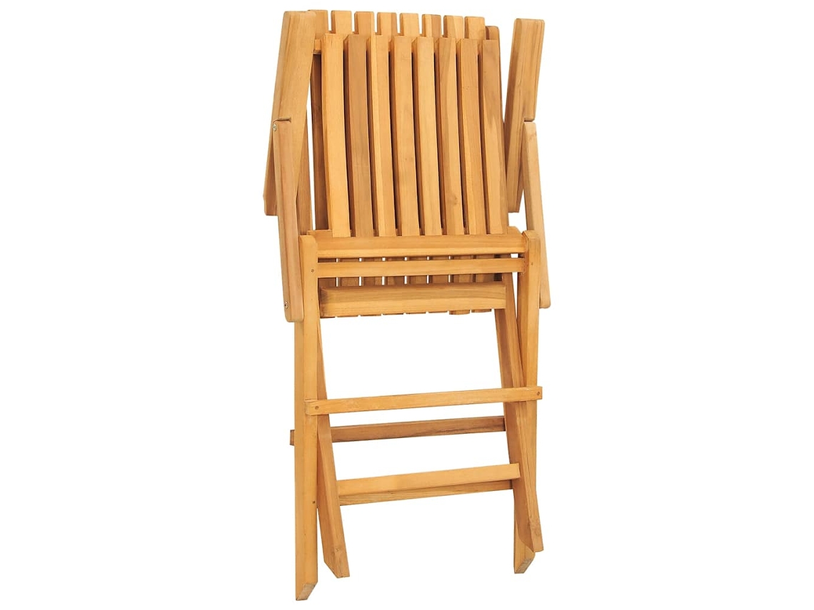 Maison Exclusive - Juego de 8 sillas plegables de jardín, 61x67x90 cm, teca maciza