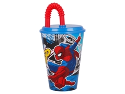 Taza con pajita Spiderman MARVEL