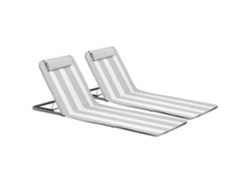 Lote De 2 Plage Pliants Matelas, Inclinables 5 Posiciones Oviala